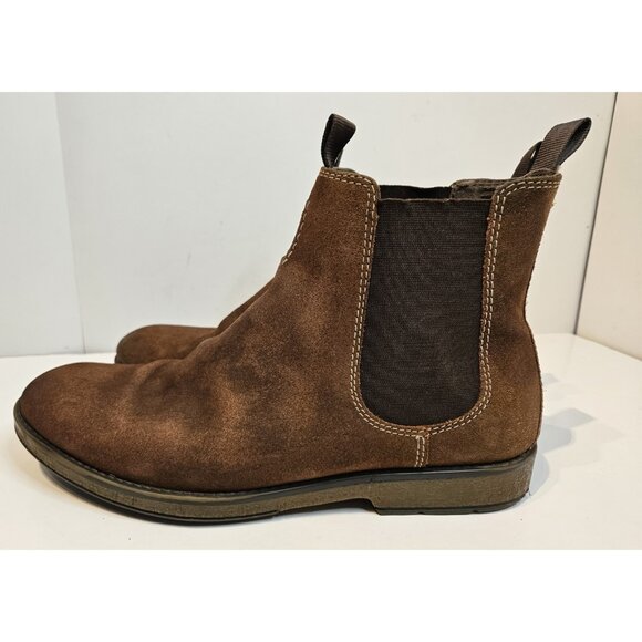 Clarks Clarkdale Hall Brown Suede Men Slip On Chelsea Boots Size 10 M - Picture 4 of 10